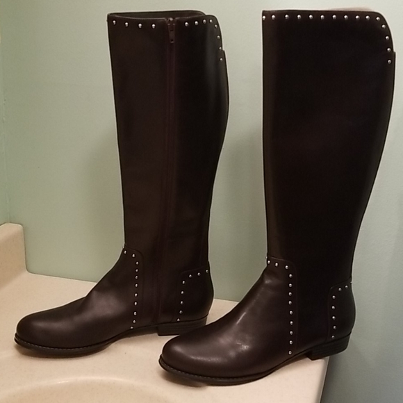 Isaac Mizrahi Live! Studded Riding Boot. - Picture 2 of 9